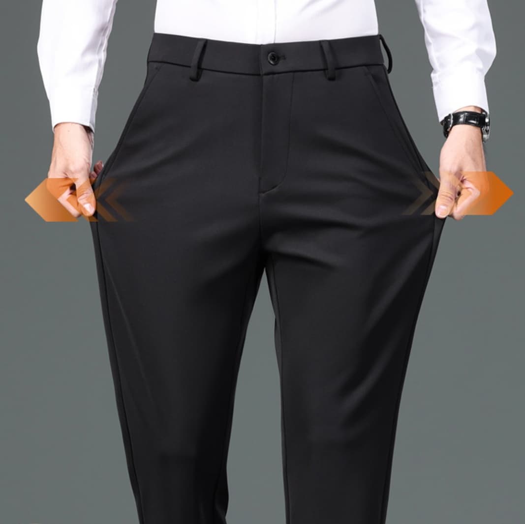 黒パンツ ビジネス仕立てフォーマルスラックス