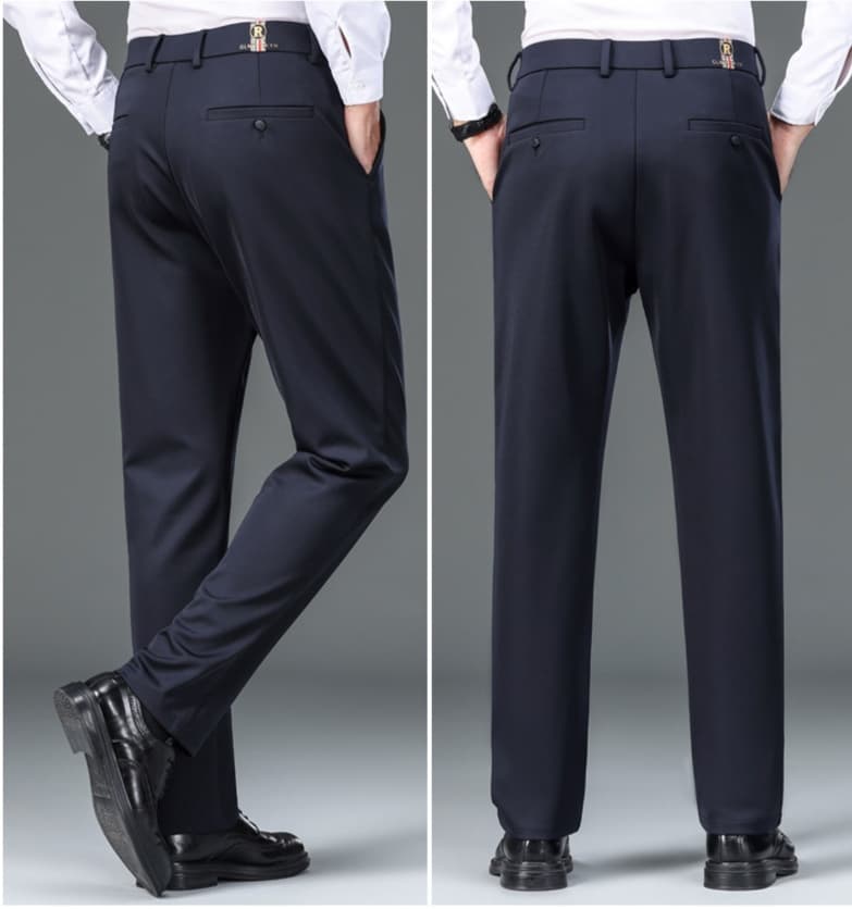 黒パンツ ビジネス仕立てフォーマルスラックス