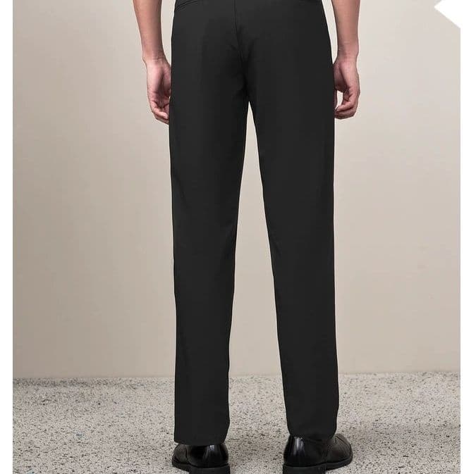 黒パンツ 上質ストレートフォーマルスラックス