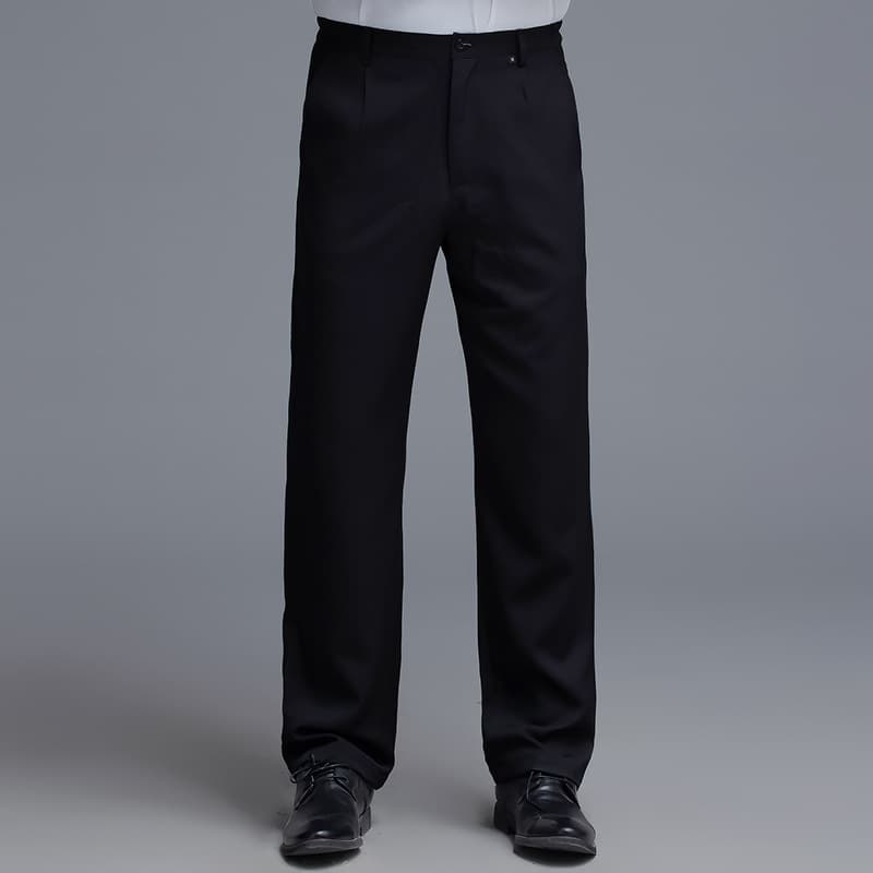 黒パンツ ビジネス用ストレートスラックス