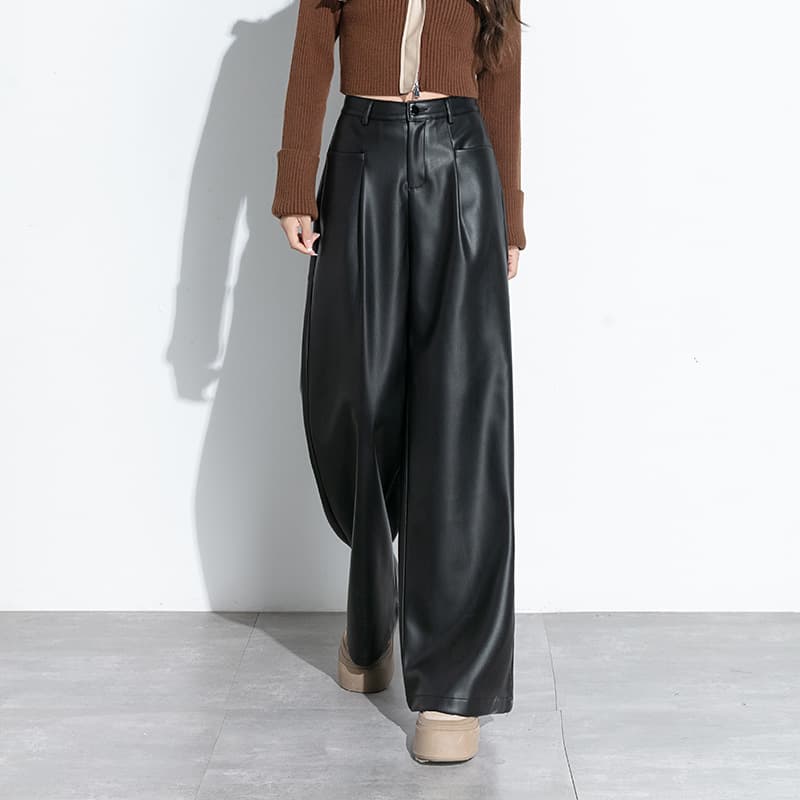 黒パンツ フリースタイルウエストパンツ