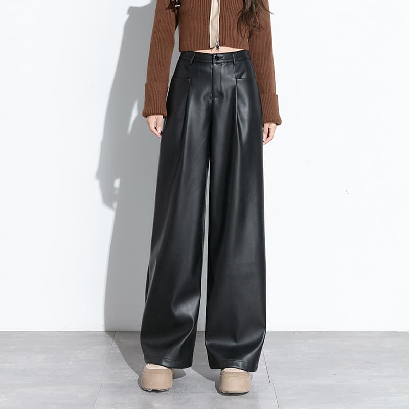 黒パンツ フリースタイルウエストパンツ