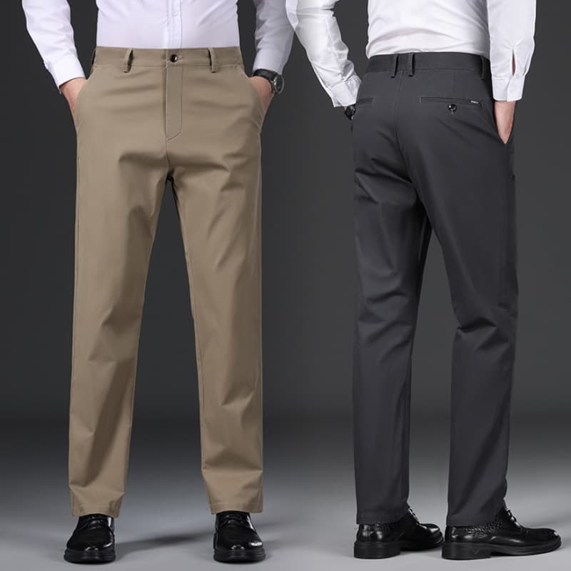 黒パンツ 快適仕立てビジネススラックス