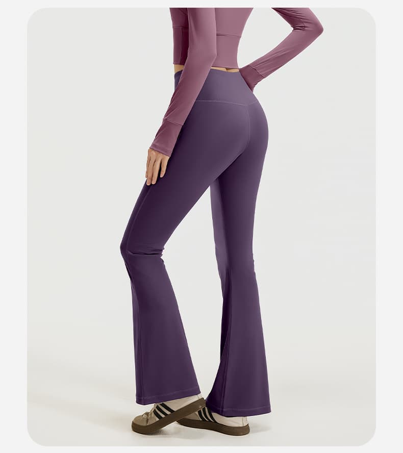 黒パンツ きれいめフレアパンツ ベーシックモデル