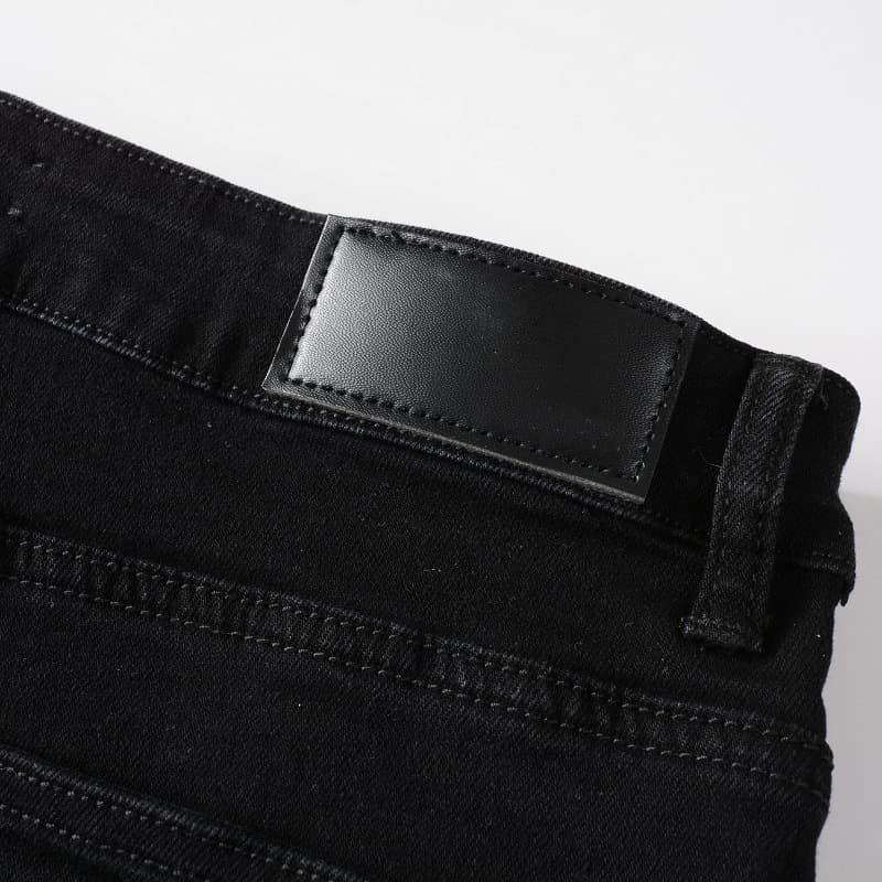 黒パンツ ダメージ加工スキニーパンツ