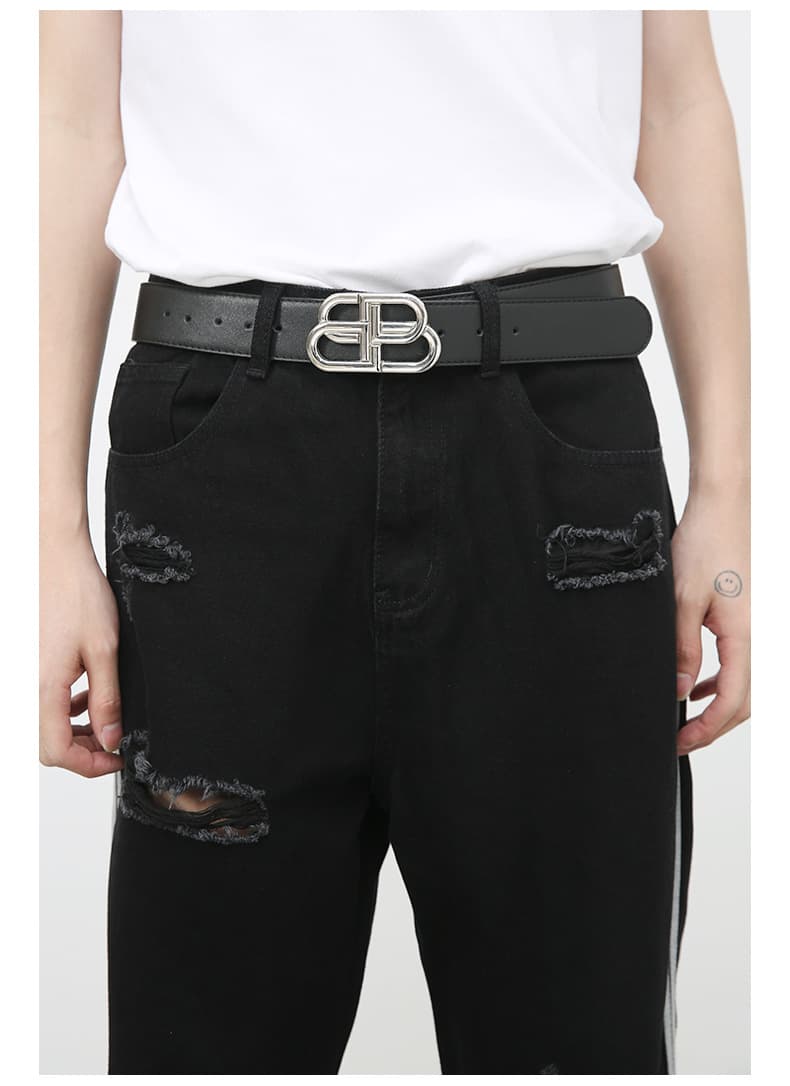 黒パンツ 黒デニム ダメージ加工 ヴィンテージ風 男女兼用 ワイドパンツ