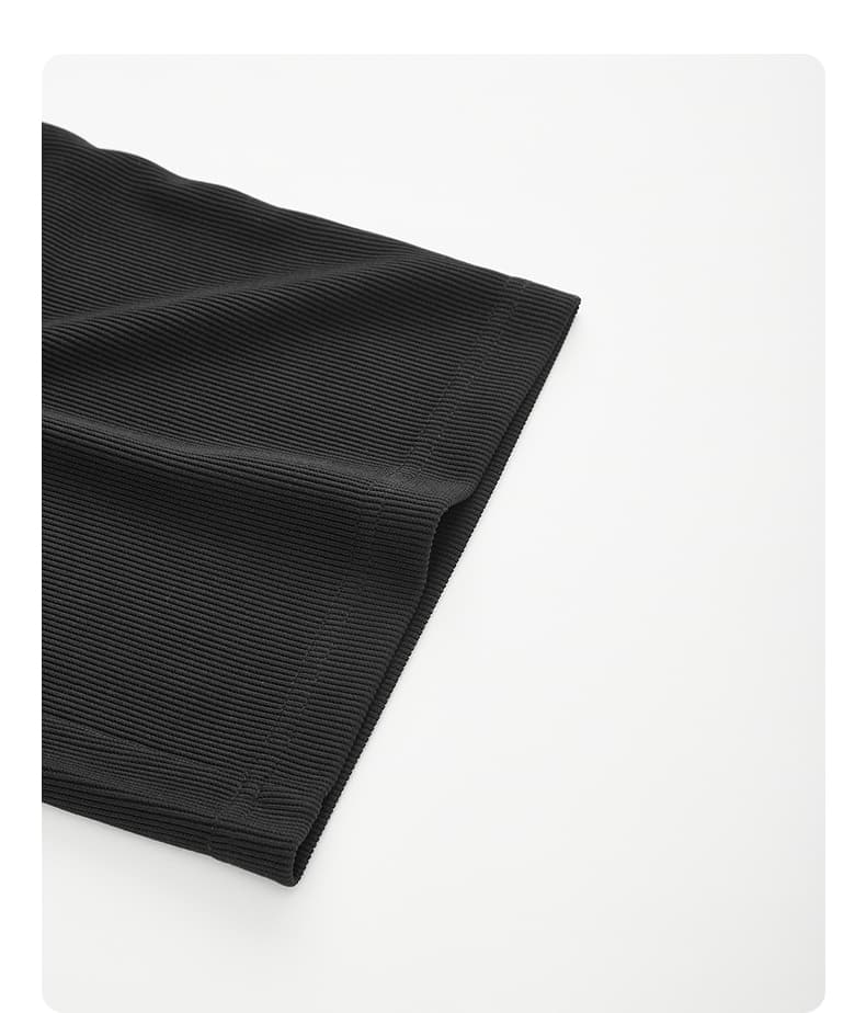 黒パンツ 楽ちん落ち感ドローコードワイドパンツ