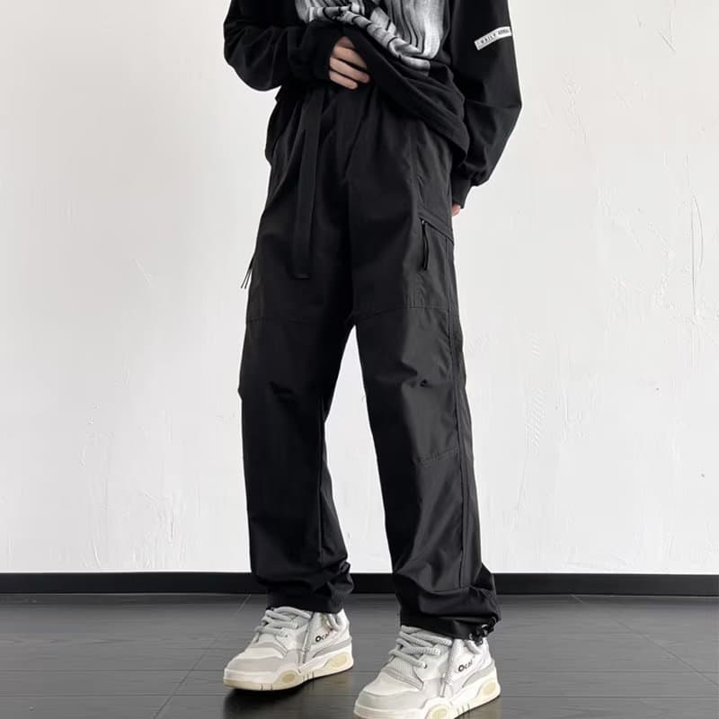 黒パンツ ストリート系 ワーク カーゴパンツ