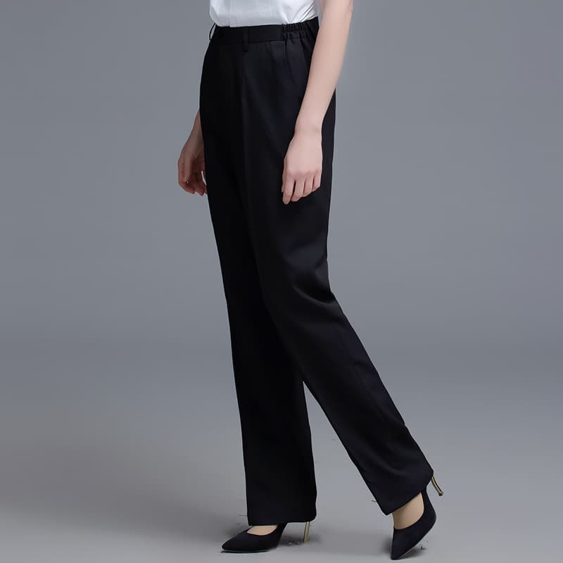 黒パンツ ビジネス用ストレートスラックス