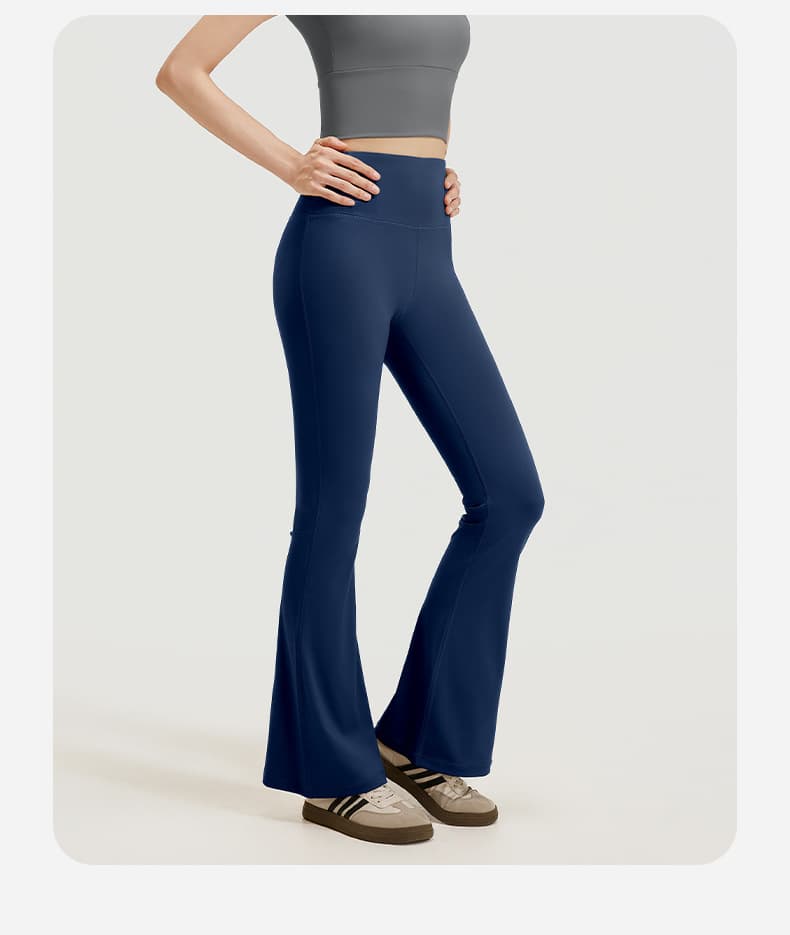 黒パンツ きれいめフレアパンツ ベーシックモデル