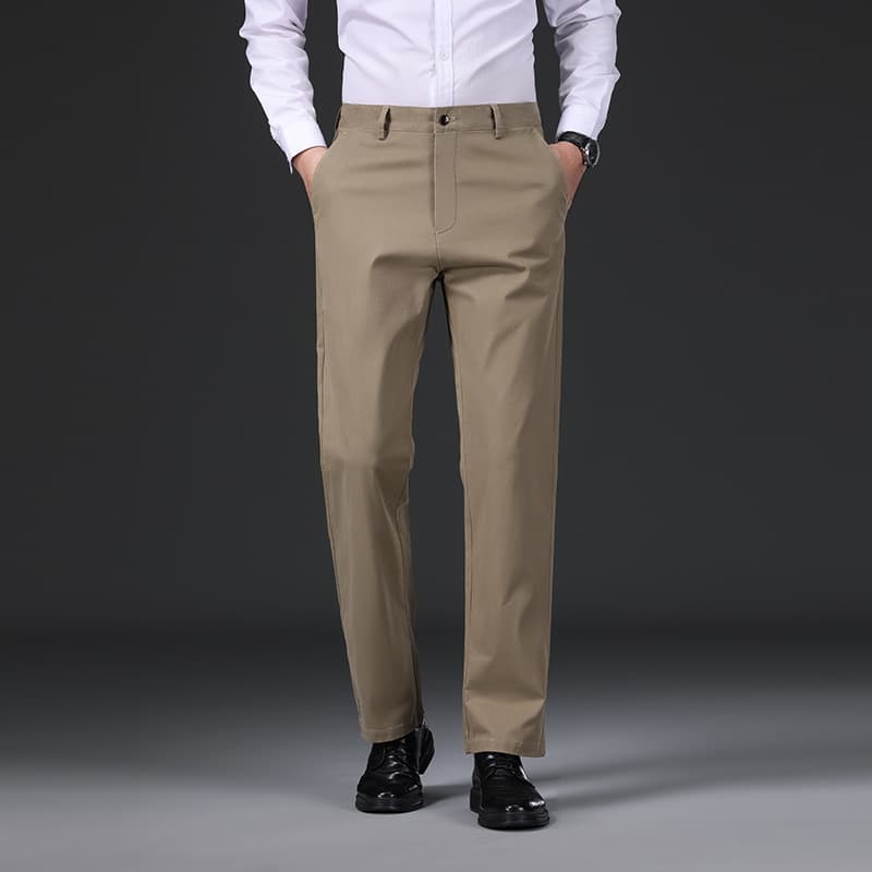 黒パンツ 快適仕立てビジネススラックス