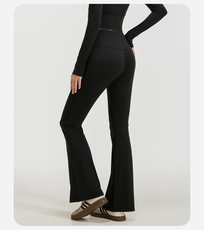 黒パンツ きれいめフレアパンツ ベーシックモデル