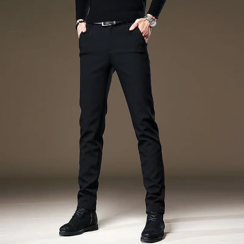 黒パンツ モダンスタイリッシュスラックス