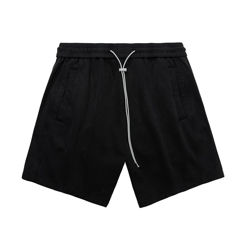 黒パンツ リラックス ゆったりショート パンツ