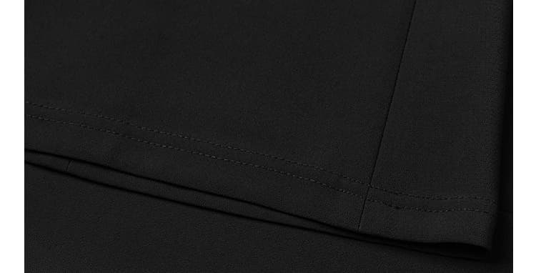 黒パンツ すっきり美脚フレアパンツ