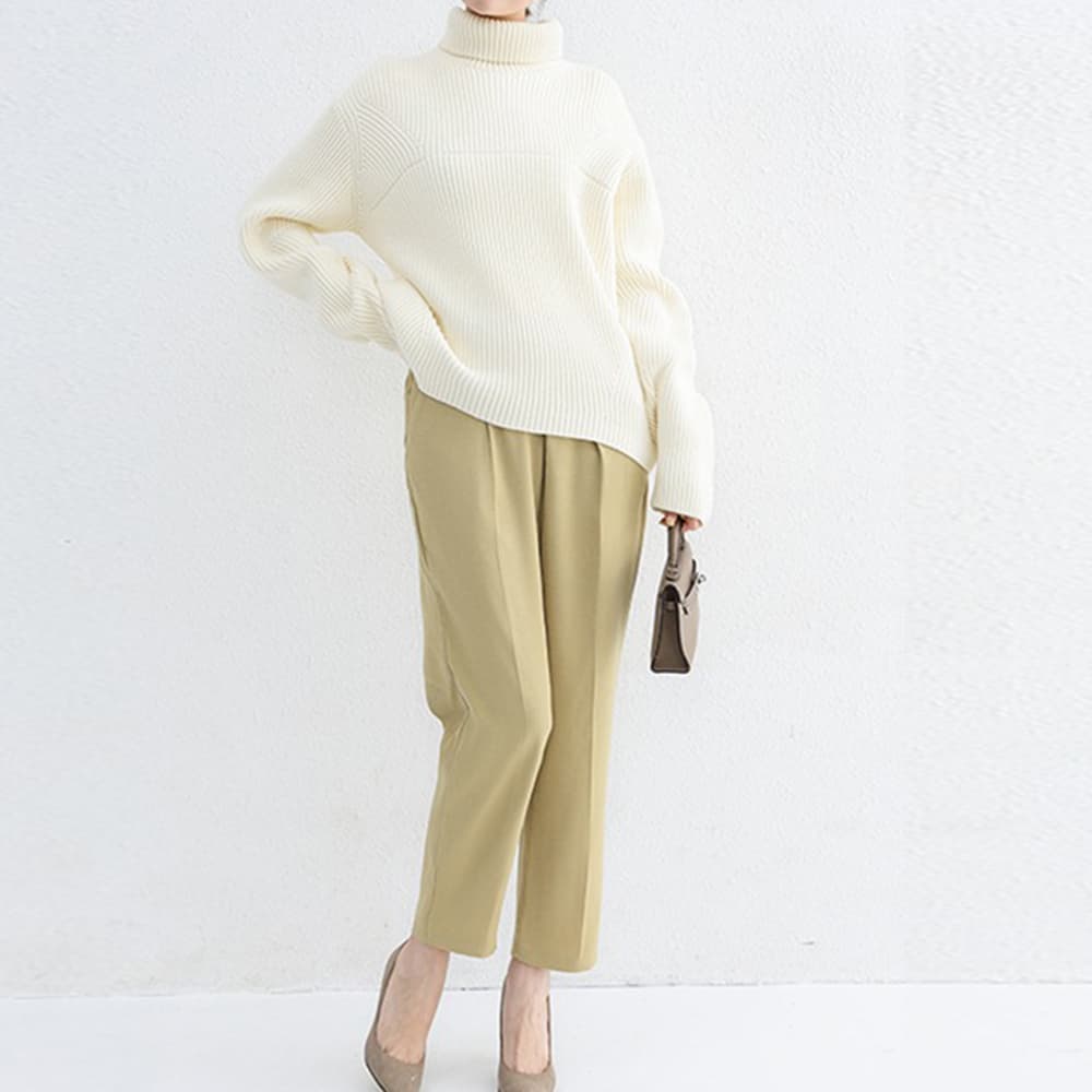 美脚テーパードパンツ レディース 黒パンツ