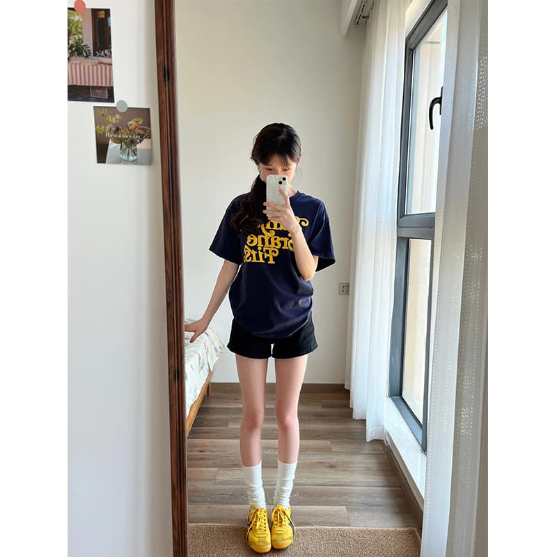黒パンツ ベーシックショートパンツ