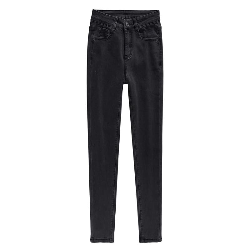 黒パンツ 美シルエット ストレッチ スキニーパンツ
